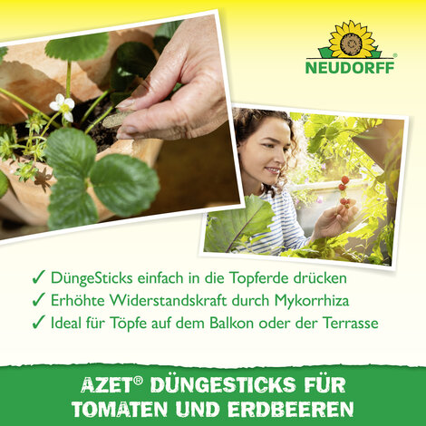 Azet Düngesticks für Tomaten & Erdbeeren Sprechende Bilder Bild 4